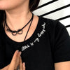 'Black is my happy color' Embroidered T-Shirts