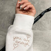 'you are enough' Embroidered Sweatshirts