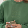 'taking care of yourself is productive' Embroidered Sweatshirts