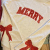 'MERRY' Side Bow Embroidered Sweatshirts